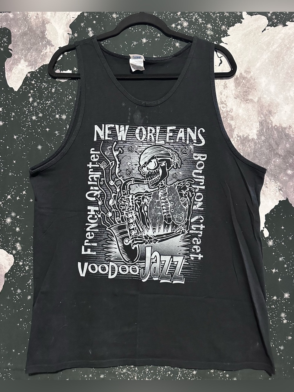 New Orleans Bourbon Street Skull Tank Shirt